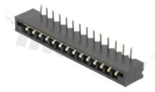 Non-ZIF connector for FFC/FPC; pitch 2.54mm; 14-contacts; THT; side entry