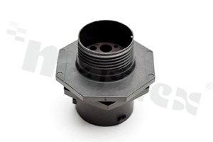 Connector: circular; socket; on panel mounting.front side nut; PIN: 4