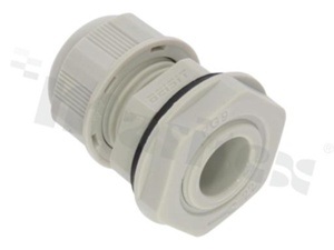 Cable gland PG9; nylon; P9 4-8mm; grey; with lock nut