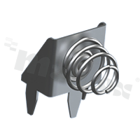 Battery holder; spring contact; AAA, N, A23; THT