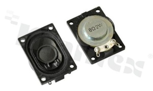 Głośnik 40x28.3mm; 8 Ohm; 2W; 450Hz-12kHz; Membrana: Płócienna; Wys: 11.5mm