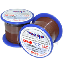 Wire wrapping wire KYNAR; insulated with TEFLON FEP; brown; diameter 0.25mm; AWG 30; 250V; -65+200 deg.C; 100m.