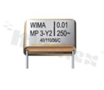 Kondensator polipropylenowy; 1nF; 250V; 20%; p=10mm; 4x8.5x13.5mm; 40+110st.C