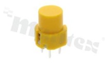 Przełącznik Tact Switch; THT; wymiary korpusu: D=12mm; h=13.00mm; pionowy; o sile nacisku 200gf; przycisk okrągły