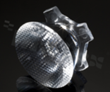 Soczewka do diod LED high power; kąt rozsyłu: 12 do 18 stopni FWHM; ilość diod: 1; rozmiar: okrąg 22mm; wysokość: 11.7mm; rodzaj materiału: PMMA; sposób mocowania: taśma; kołek
