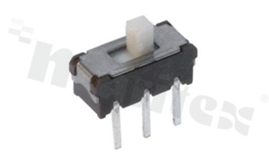 Miniature slide switch; 1-pole; twostable; ON-ON.
