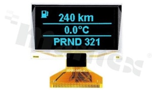 Wyświetlacz LGM OLED; LCD graficzny; 2.4"; 128x64 piksele; kolor świecenia niebieski; obszar aktywny 55.01x27.49mm; FPC do złącza ZIF; 24 piny