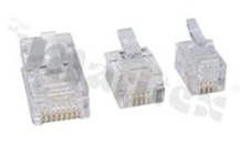 Plug RJ12; 6-contacts; for rounde cable; size 10; Au 3u”