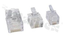 Plug RJ12; 6-contacts; for rounde cable; size 10; Au 3u”