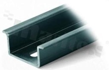 Mountin DIN rail; steel; TS35; 1,5 mm thick; 2m long; slotted; silver
