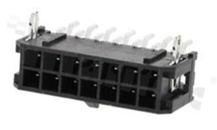 Header for PCB; pitch 3.00mm; 14-contacts [2x7]; SMD; male; side entry; 2 rows; 250V/5A