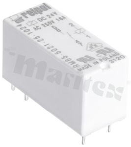 Przekaźnik elektromagnetyczny; prąd znamionowy 16A; inrush 80A (20ms); napięcie cewki 24VDC; pojedynczy styk zwierny (1Z); moc cewki 480mW; 16A/24VDC; 16A/250VAC