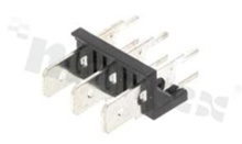 Terminal block; pitch 7.62mm; 3-contacts; THT; male; straight entry; 250V/25A; do konektorów faston 6.3x0.8mm