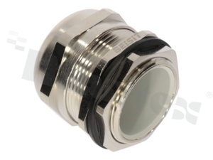 Cabel gland M25; Nickel-plated Brass; M25x1.5 18-25mm; Flat O-ring; with lock nut; for wrench 40