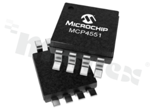 Układy scalone potencjometrów cyfrowych; MICROCHIP; MCP4551T-502E/MS; 2-Wire, I2C, Serial; 1.8 V - 5.5 V; Surface Mount; 8