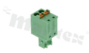 Listwa zaciskowa rozłączalna; w rastrze 3.81mm; 2-torowa; żeńska; na przewód 1.50mm2 (28-16AWG); kierunek wtykania równoległy do osi przewodów; z zaciskiem sprężynowym; styki z fosforobrązu; stalowa klatka; UL 300/8A TUV 250/12A