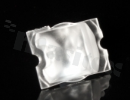 Lens for LED high power; angle: asymmetric; Number of LEDs: 1; Dimensions: 20x16mm; Height: 8.4mm; meterial: PMMA; Fastening: tape; pin; screw