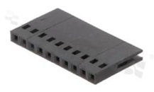 Korpus złącza FPC; w rastrze 2.54mm; 10-stykowe; żeński