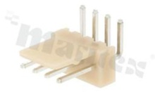 Header for PCB; pitch 2.54mm; 4-contacts; THT; male; side entry; 250V/3A