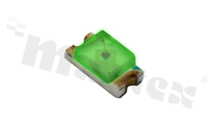 LED; SMD; 0805; zielony (bright green); 4-15 mcd/20mA; typ. 568 nm; 120 stopni; soczewka zielona dyfuzyjna