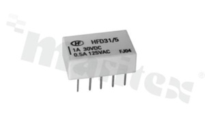 Przekaźnik elektromagnetyczny; prąd namionowy 2A, napięcie cewki 24VDC; podwójne styki przełączne (2C), moc cewki 140mW; 2A/30VDC, 0,5A/125VAC