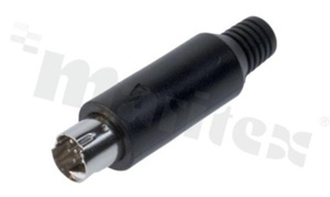 Male Plug, 9 pins, with cable screen, RoHS