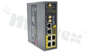 Industrial 4G VPN router; embedded modem 2.5G/3G/HSPA+/LTE; Wi-Fi 802.11 b/g/n/ac; 4x 10/100/1000Base-T(X) RJ45 ports; GPS (optional); 1 or 2 SIM slots; operating temperature -35+75 deg.C; power supply 5...30VDC; DIN