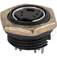 Złącza DIN; Female; 1 A; Bulkhead, Panel, Rear Side Nut, Through Hole; Unshielded