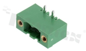 Pluggable terminal block; pitch 5.08mm; 2-ways; male; R/A pin header; closed type; with fixed screws; UL 300V/10A