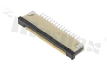 ZIF connector for FFC/FPC; pitch 1.00mm; 16-contacts; SMD; side entry; upper contacts