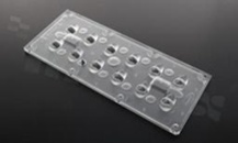 Lens for LED high power; angle: asymmetric; Number of LEDs: 12; Dimensions: 173x71.4mm; Height: 8.86mm; material: PC; Fastening: screw