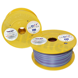 Przewód pojedynczy LGY/H05V-K; z wielodrutową miedzianą żyłą; szary/fioletowy; przekrój 0.35mm2; AWG 22; 500V; -40+105 st.C; 200m.