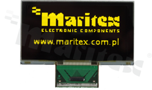 Wyświetlacz LGM OLED; LCD graficzny; 2.7"; 128x64 pikseli; kolor świecenia żółty; 31 pinów; obszar aktywny 61.41x30.69mmi; FPC do lutowania