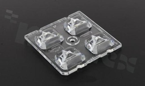 Lens C14515_STRADA-2X2-ME, assymetric bema, for LED High Power CREE XT-E, XM-L, XB-D, XP-G2, XP-G, XQ-E, XP-E2, XM-L2, XB-H, XP-L, XP-L HI, XHP35 HD, XHP35 HI, XP-G3, XP-L2, XD16, Ledil