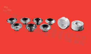 Lens for LED high power; angle: 12.4 degrees ; Number of LEDs: 1; Dimensions: round 22.4mm; Height: 9.86mm; material: PMMA; Fastening: frame