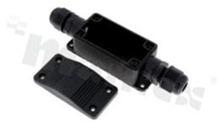 Holder for 2x5mm LED; black