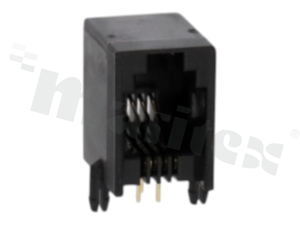 Socket RJ9; 4-contacts; THT; side entry; size 4; 3u" Au