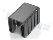 Heatsink; moulded TO-220; TO-262 19x12.8x12.7mm; black; anodized aluminium AL5052; RoHS.