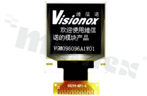 Display LGM OLED; LCD graphic; 1.12"; 96x96 pixels, illuminated white; active area 20.14x20.14mm; FPC to ZIF connector; 24 pins