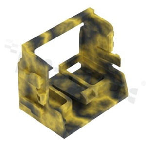 Adapter; do złączki 10-przewodowej 221;4mm2; ze stopką zatrzaskową;ciemnyszary-żółty