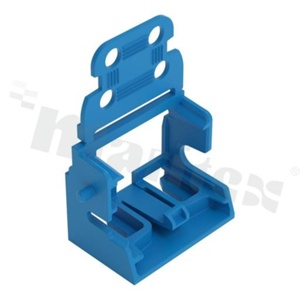 Adapter; do złączki 10-przewodowej 221;4mm2; z odciążeniem przewodów;montaż śrubowy z boku; niebieski