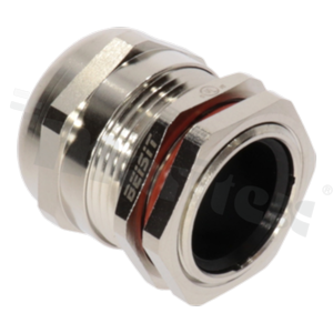 Cabel gland M25; Nickel-plated Brass; M25x1.5 13-18mm; Flat O-ring; with lock nut; for wrench 30; EX