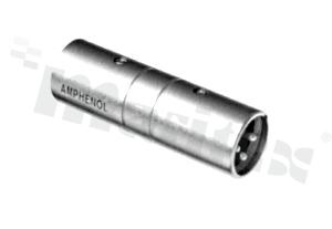 Adapter męski/męski; 3 stykowy; niklowany