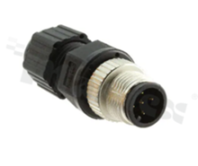 Wtyk M12; kodowanie A; 5-stykowy; męski; 4A; prosty; na kabel; lutowany; IP68