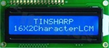 Display LCM; LCD character; 16x2 chars; STN blue negative; white LED backlighting; view 6:00