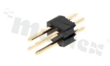 Listwa stykowa do PCB; w rastrze 1,27mm;  2x2 styków; montaż THT; męska; prosta; dwurzędowa; 2.1X3.7X7.8