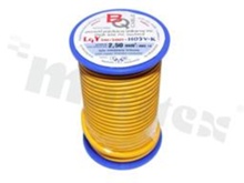 Przewód pojedynczy LGY/H05V-K; z wielodrutową miedzianą żyłą; żółty; przekrój 2.50mm2; AWG 14; 500V; -40+105 st.C; 10m.