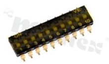 DIP Switch; SMD; 10-poles; pitch 2.54mm