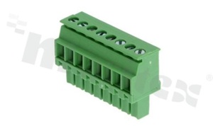 Listwa zaciskowa rozłączalna; w rastrze 3.50mm; 8-torowa; żeńska; na przewód 0.5-1.50mm2 (28-16AWG); kierunek wtykania prostopadły do osi przewodów; styki z fosforobrązu; mosiężna klatka; UL 300V/8A