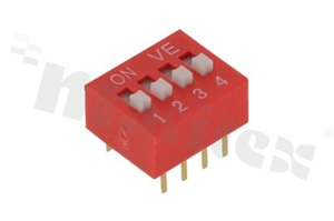 Przełącznik DIP Switch; THT; 4-sekcyjny; raster 2.54mm